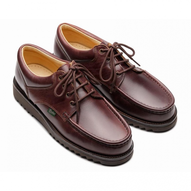 Men's Paraboot Thiers Derby Shoes Dark Brown | JDAB-86054