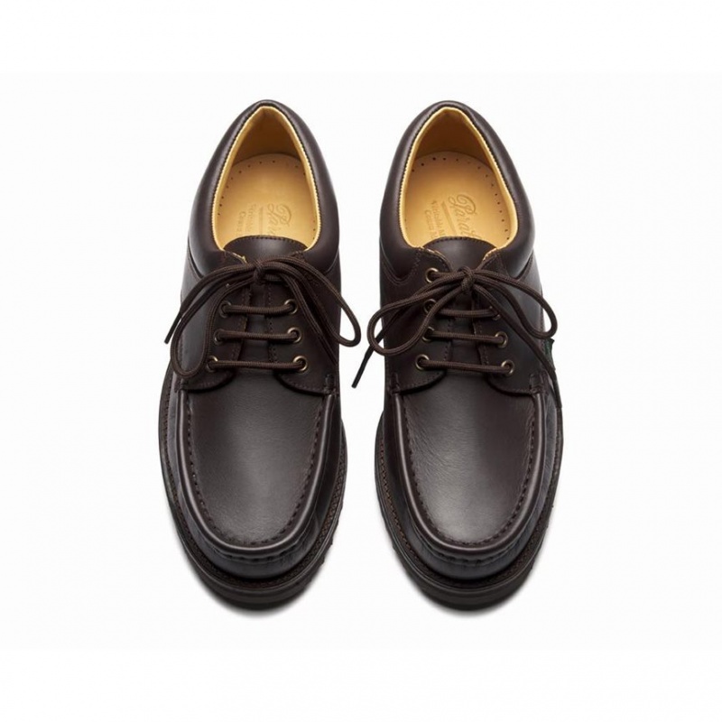 Men's Paraboot Thiers Derby Shoes Dark Brown | KASH-60154