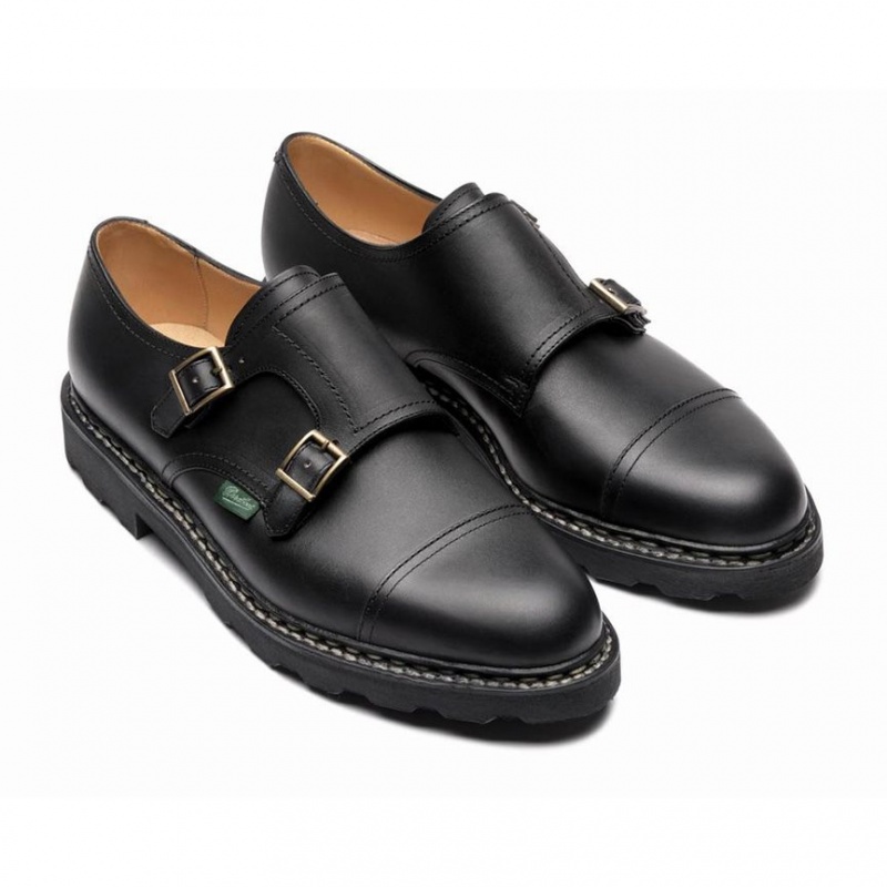 Men's Paraboot William Derby Shoes Black | FXDT-82651