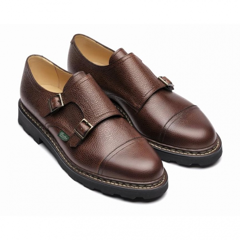 Men's Paraboot William Derby Shoes Dark Brown | KEWY-83290