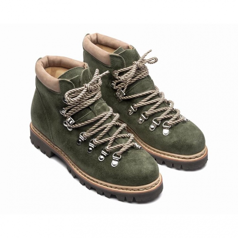 Women's Paraboot Avoriaz Ankle Boots Green | AJST-12396