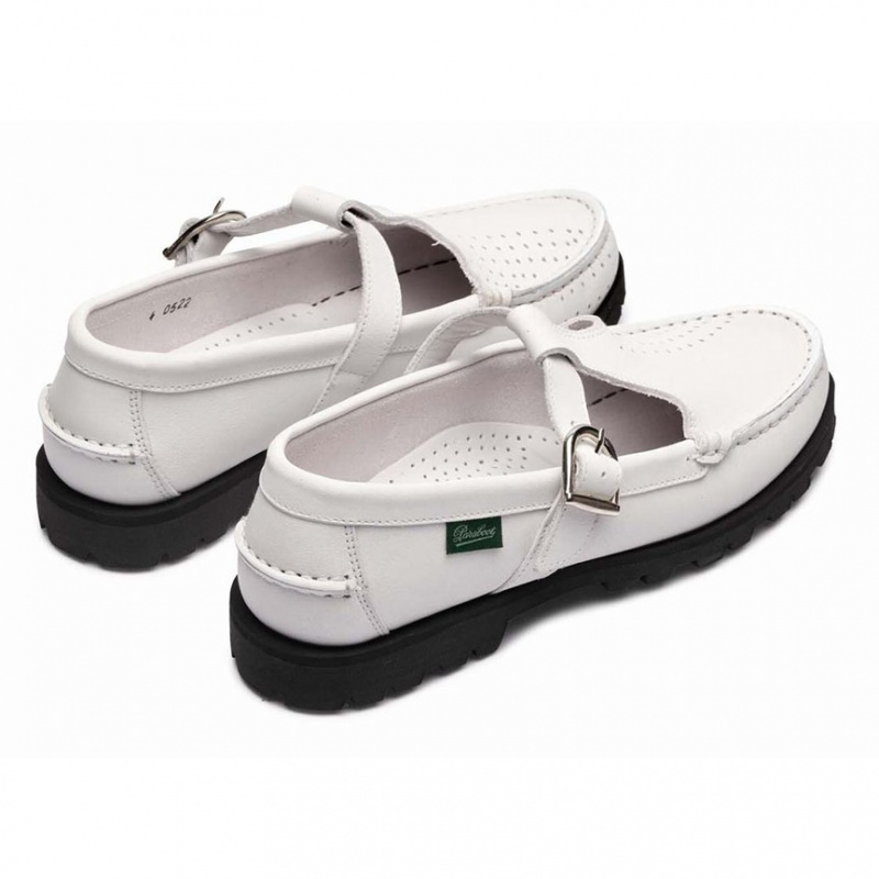 Women's Paraboot Babord F Boat Shoes White | AZCB-37591