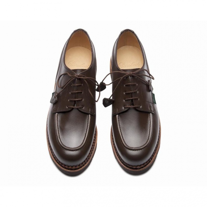 Women's Paraboot Chamade Derby Shoes Dark Brown | AIKN-60983