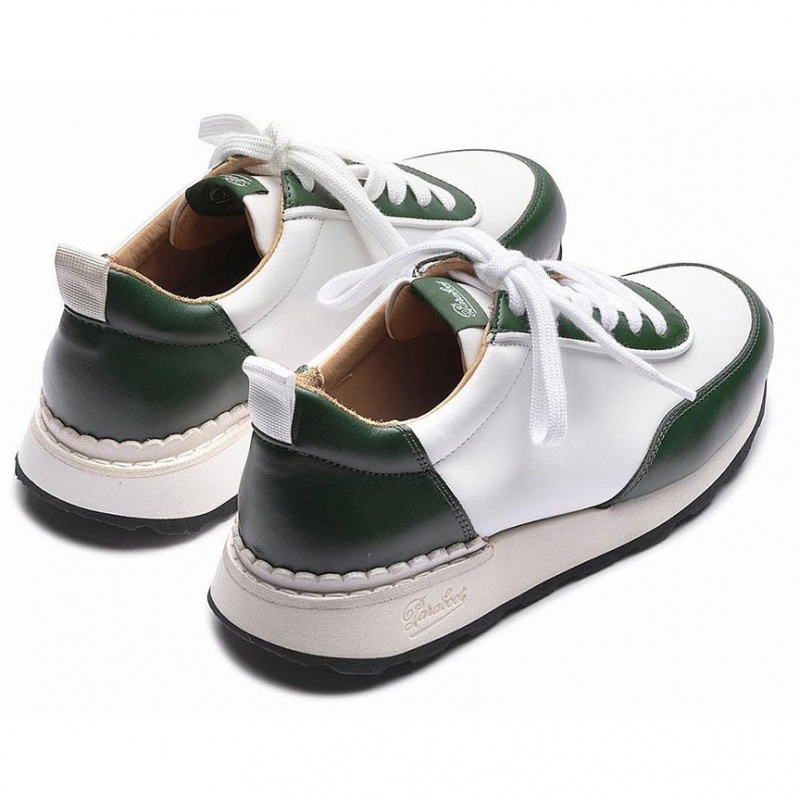 Women's Paraboot Cosmos F Sneakers White / Green | GEYC-96017