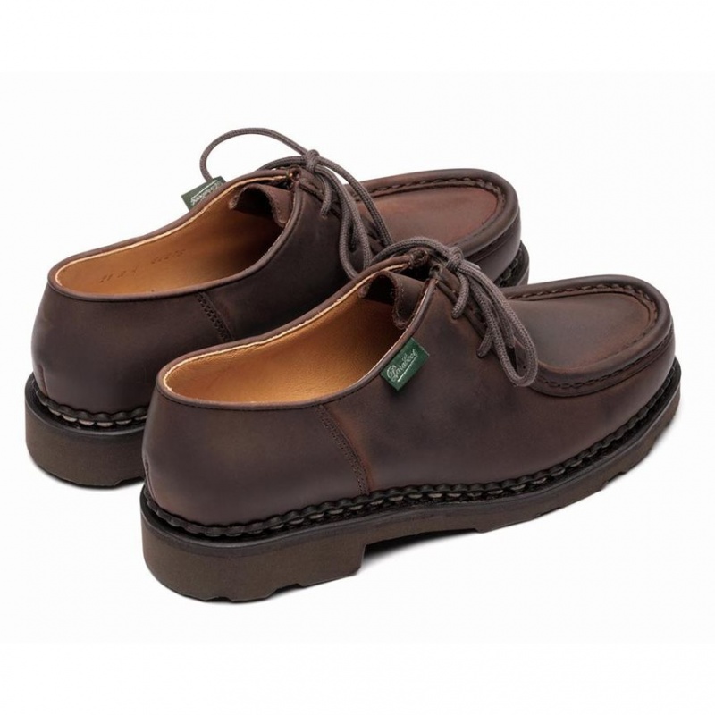 Women's Paraboot Michael Derby Shoes Dark Brown | BIYF-18695