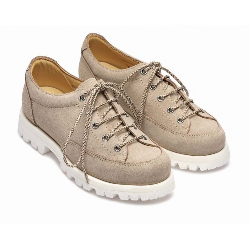 Women's Paraboot Montana F Nd Derby Shoes Khaki | ISHE-52396