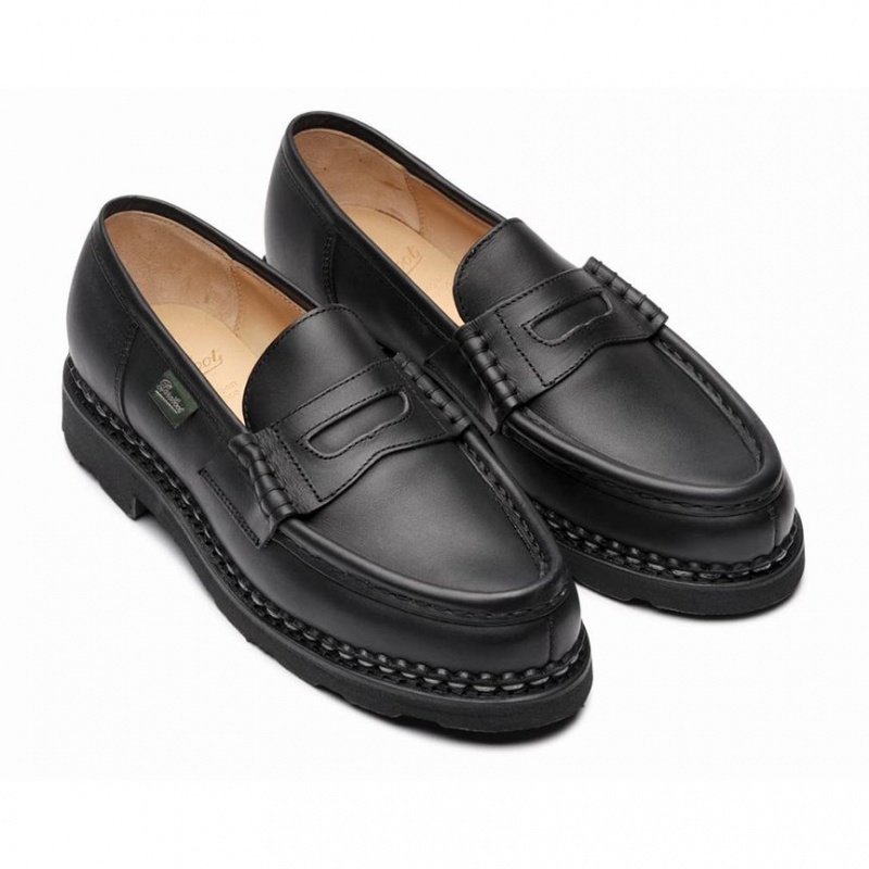 Women's Paraboot Orsay Loafers Black | OUFE-09153