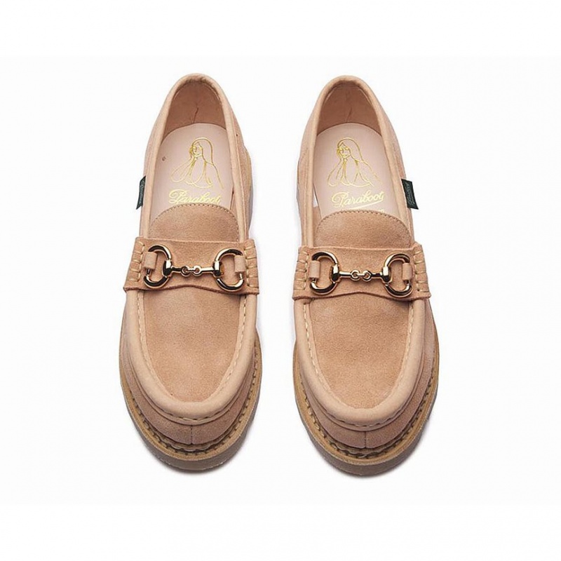 Women's Paraboot Orsayti Nd Loafers Khaki | METG-25840