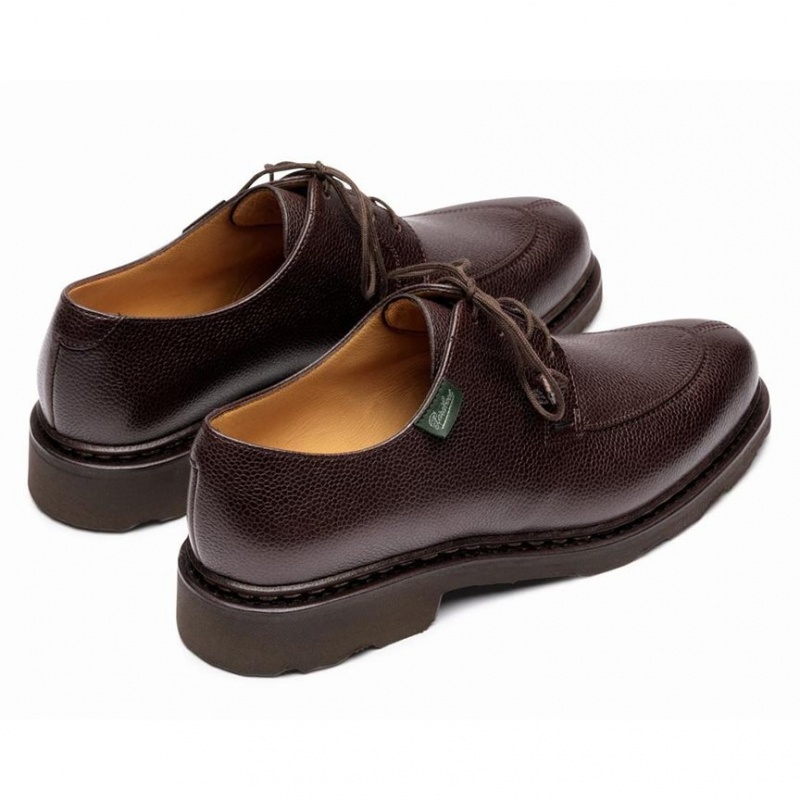 Women's Paraboot Veley Derby Shoes Dark Brown | PXTW-42970