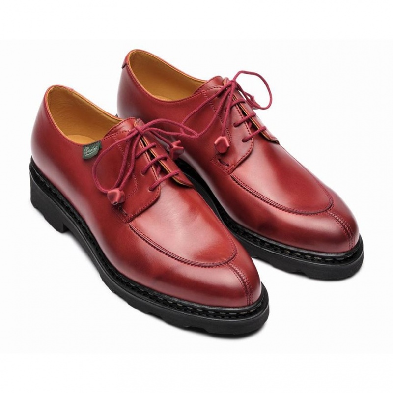 Women's Paraboot Veley Derby Shoes Red | GPRF-86192