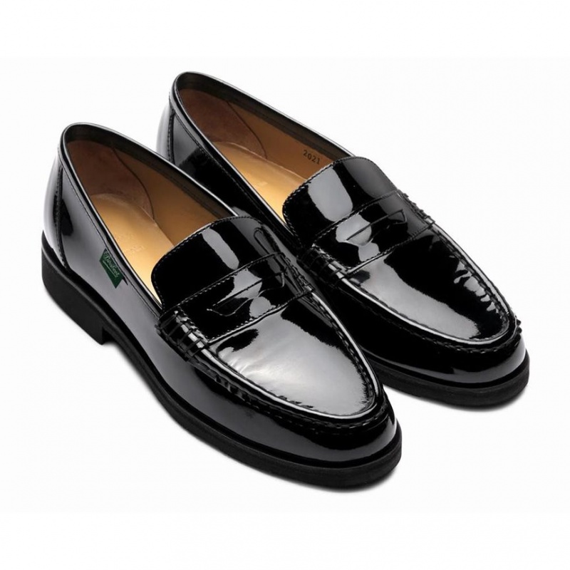 Women's Paraboot Vignony Loafers Black | QWEI-54760