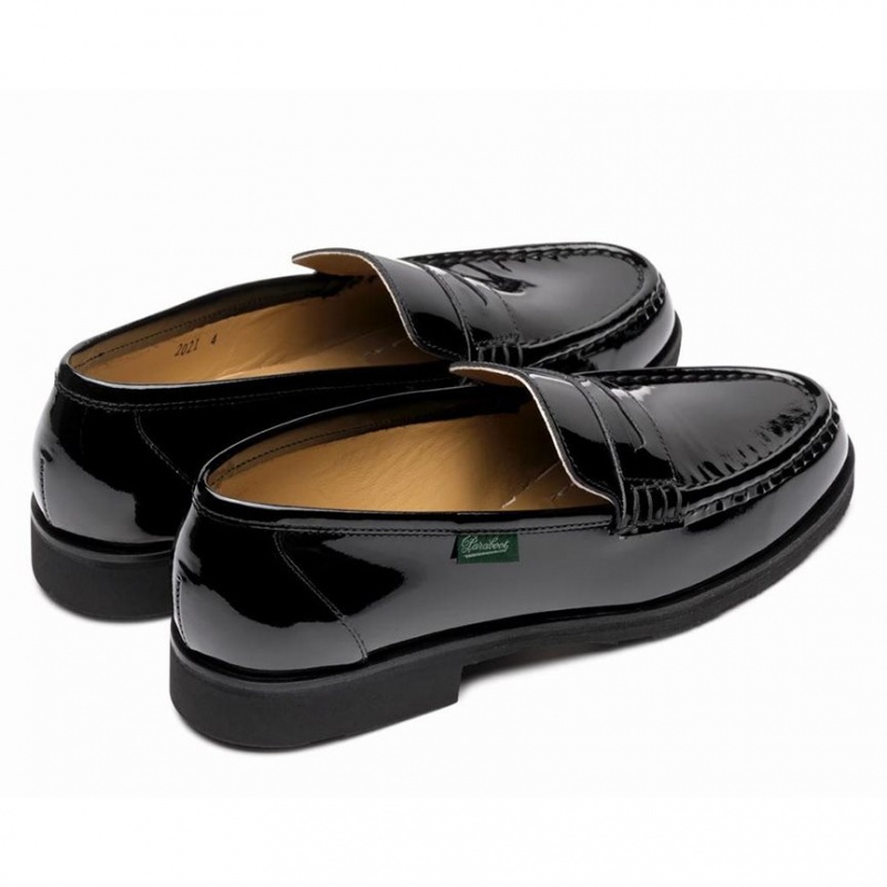 Women's Paraboot Vignony Loafers Black | QWEI-54760