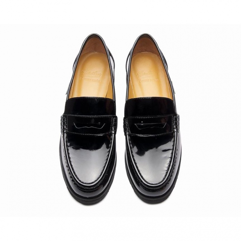 Women's Paraboot Vignony Loafers Black | QWEI-54760